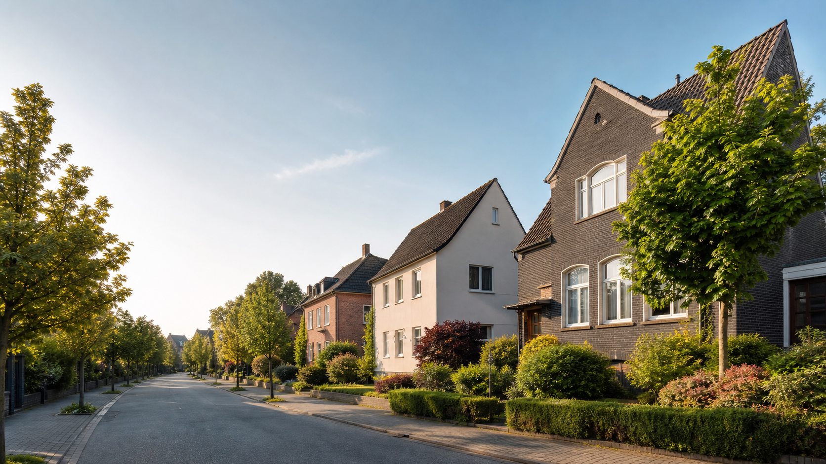 Gepflegte Wohnstraße in Gladbeck als Symbol für lokale Immobilienberatung